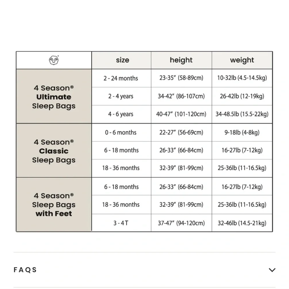 Woolino 4 Season Sleep Bag w/ Feet, Merino Wool & Organic Cotton, Birch Gray - Picture 10 of 10